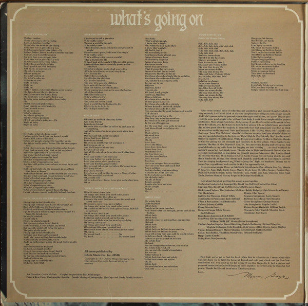 Marvin Gaye - What's Going On (LP, Album, Gat)
