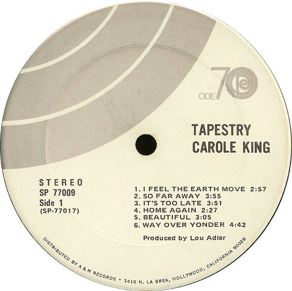 Carole King - Tapestry (LP, Album, Ter)