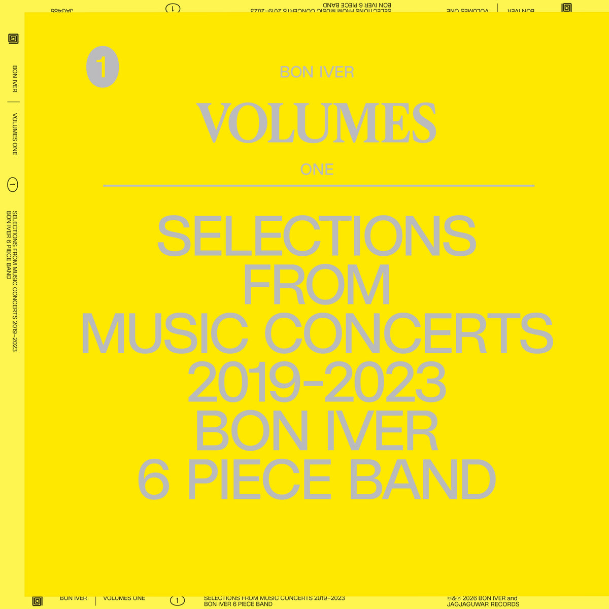 Bon Iver Volumes: One Selections From Music Concerts 2019-2023 6 Piece Band
