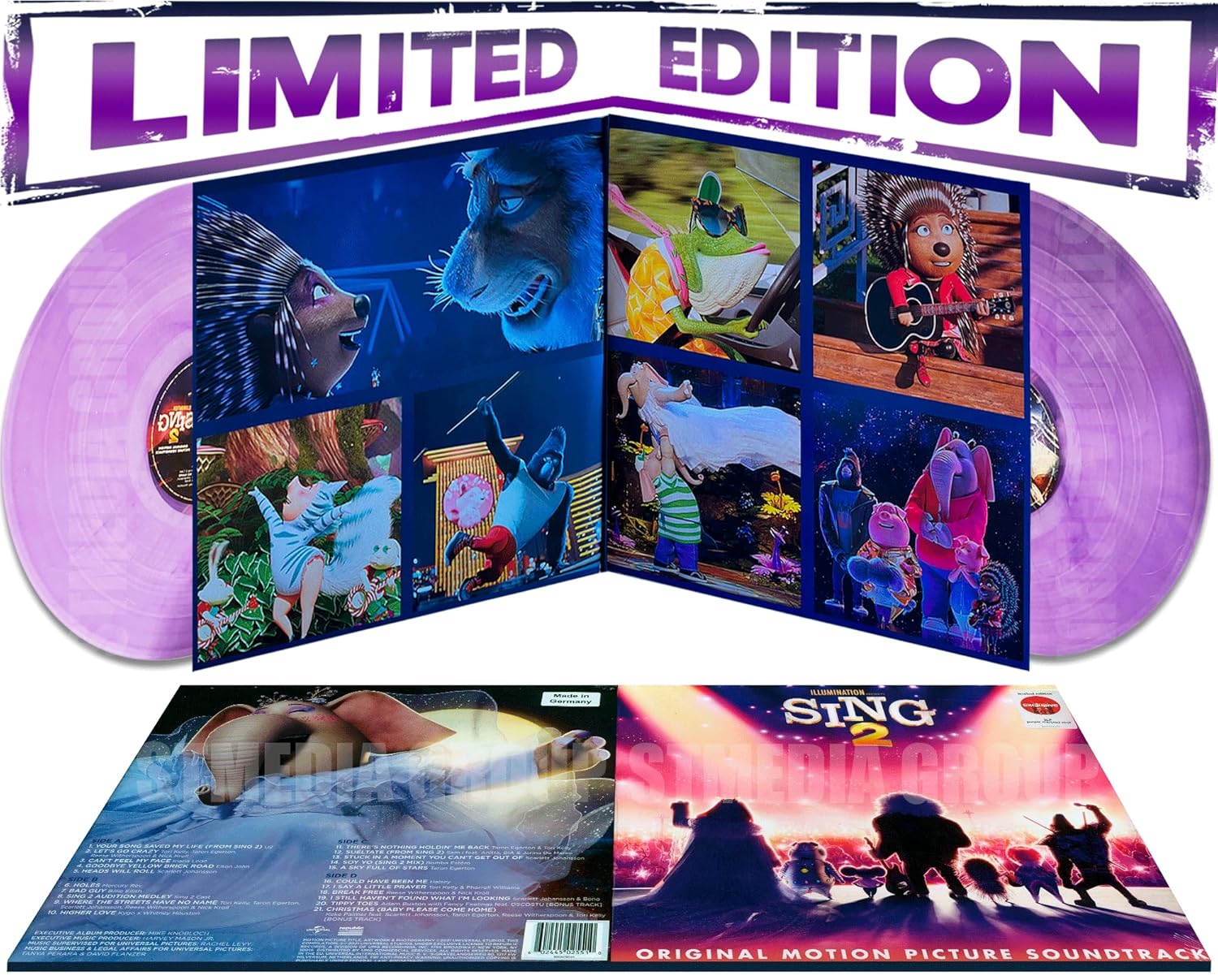Various Artists Sing 2: Original Motion Picture Soundtrack (Limited Edition, Purple Marbled Colored Vinyl) (2 Lp's)
