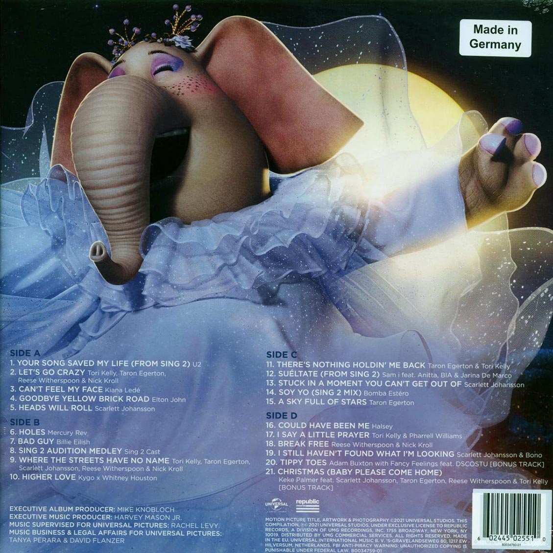 Various Artists Sing 2: Original Motion Picture Soundtrack (Limited Edition, Purple Marbled Colored Vinyl) (2 Lp's)