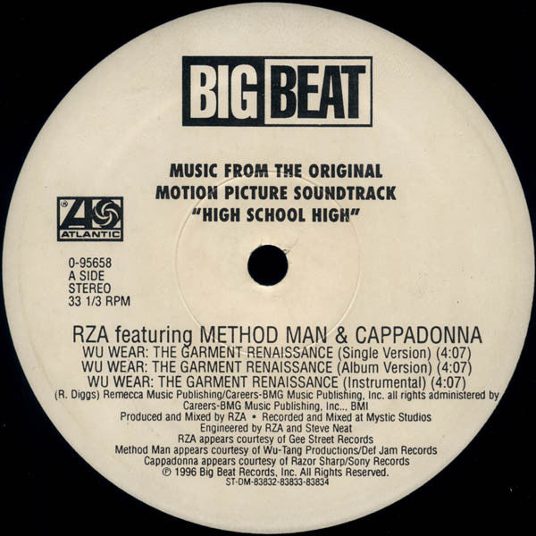 RZA Feat. Method Man & Cappadonna - Wu-Wear: The Garment Renaissance (12", Single)