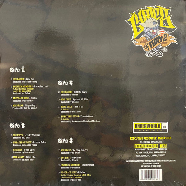 Various - Lyrics Of Fury 2 (2xLP, Comp)