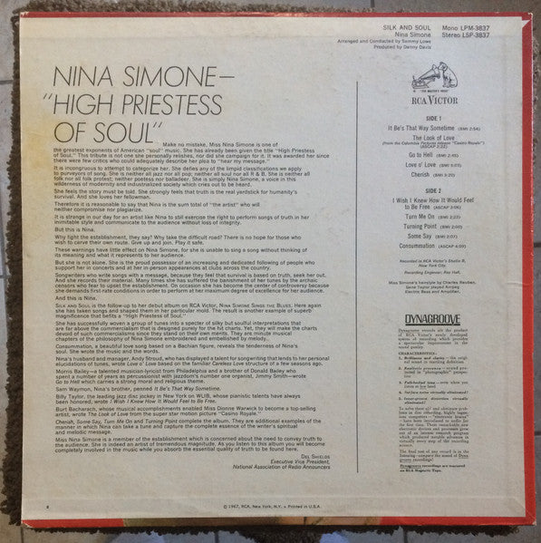 Nina Simone - Silk & Soul (LP, Album, Roc)