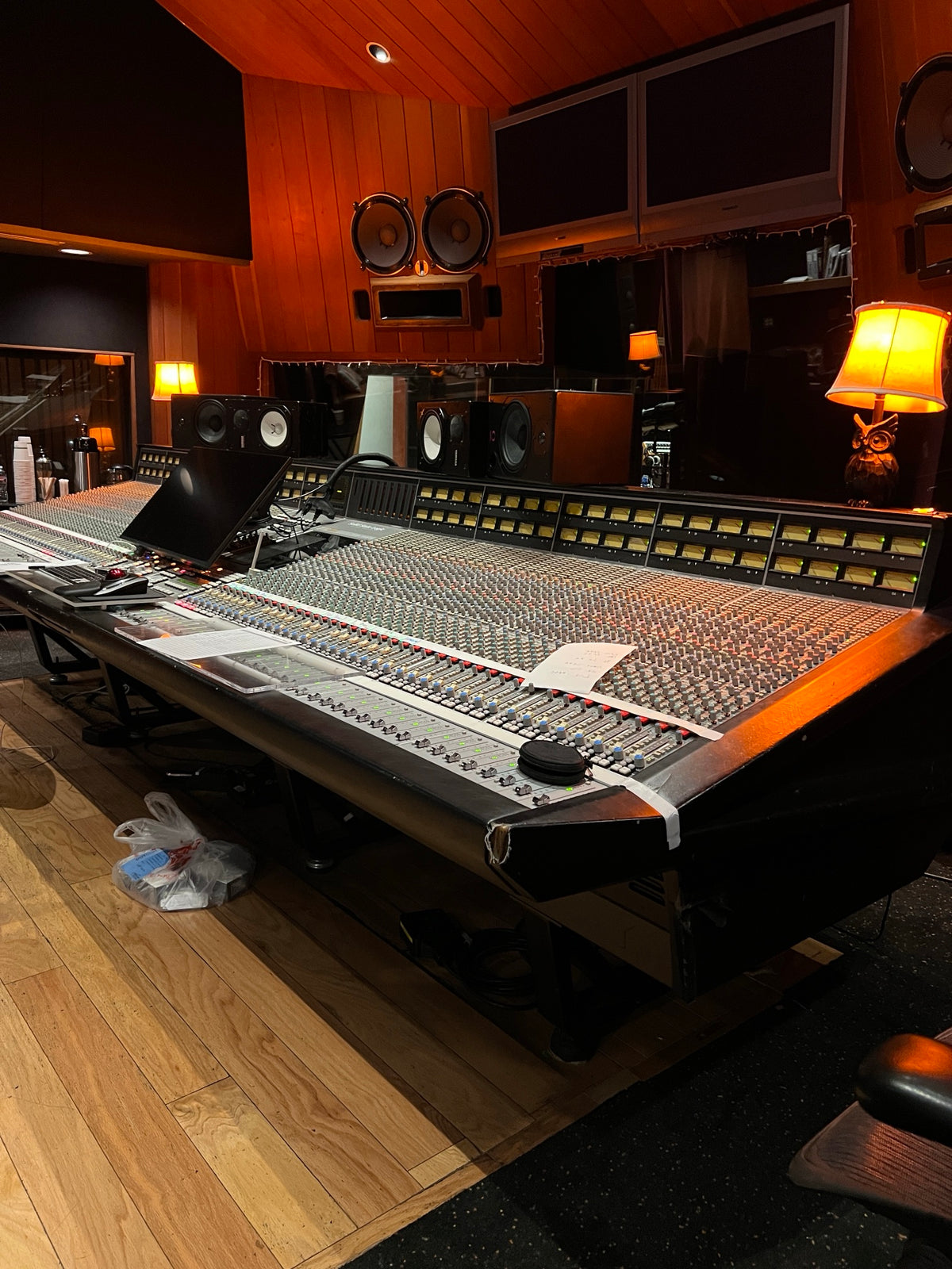 Recording studio mixing console
