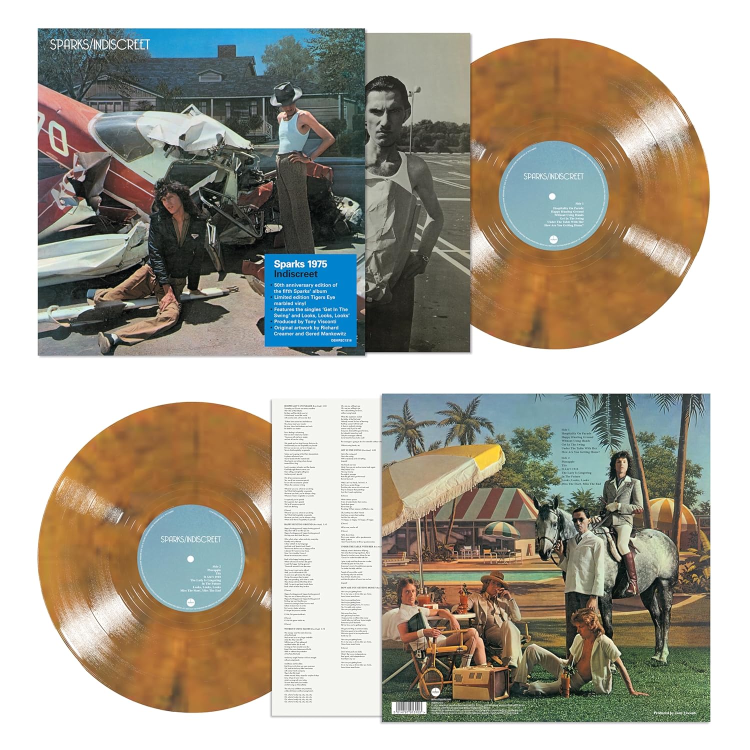 Sparks Indiscreet: 50th Anniversary Edition (Limited Edition, "Tiger's Eye" Colored Vinyl) [Import]