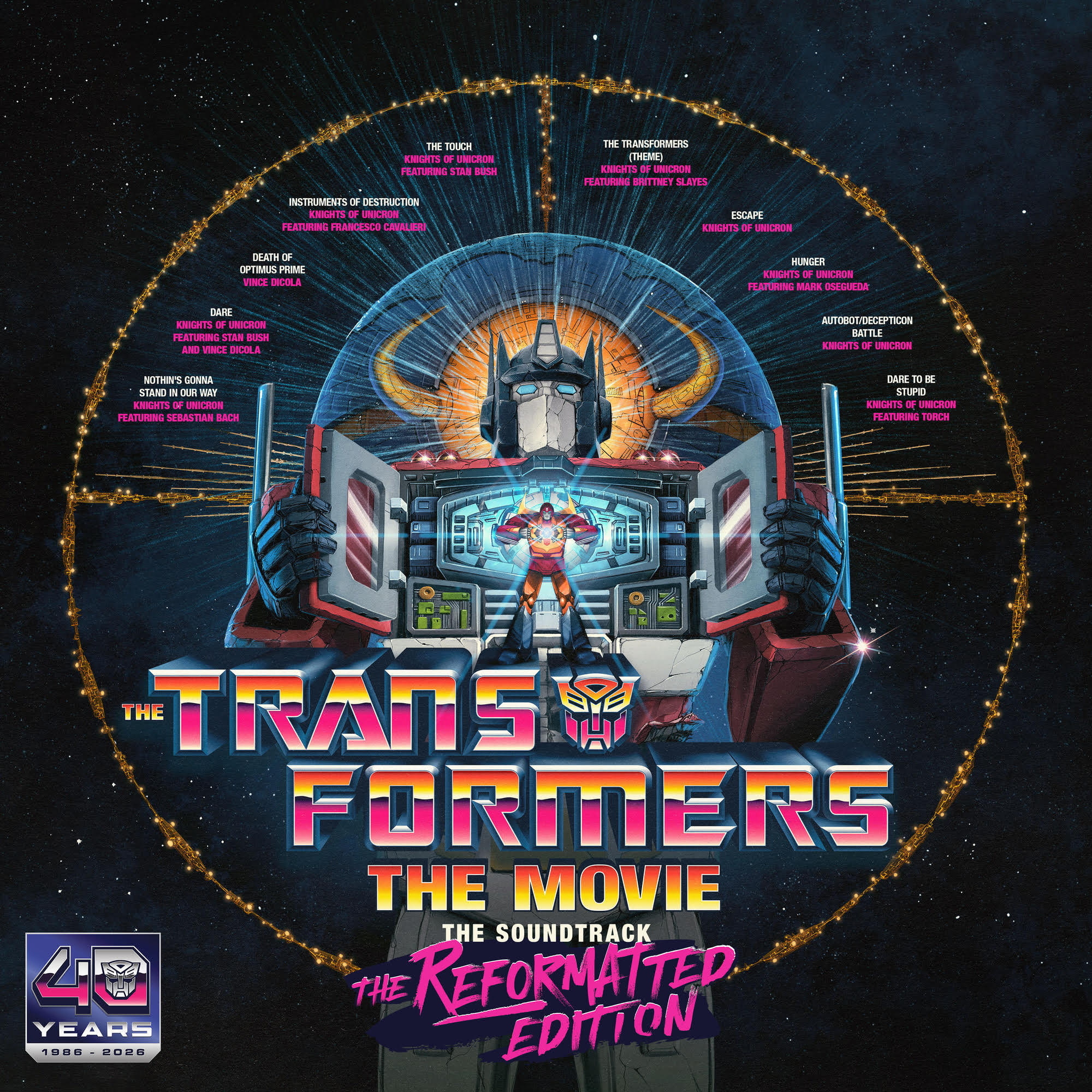 Transformers The Movie, The Soundtrack, The Reformatted Edition ("Energon" Pink Colored Vinyl)