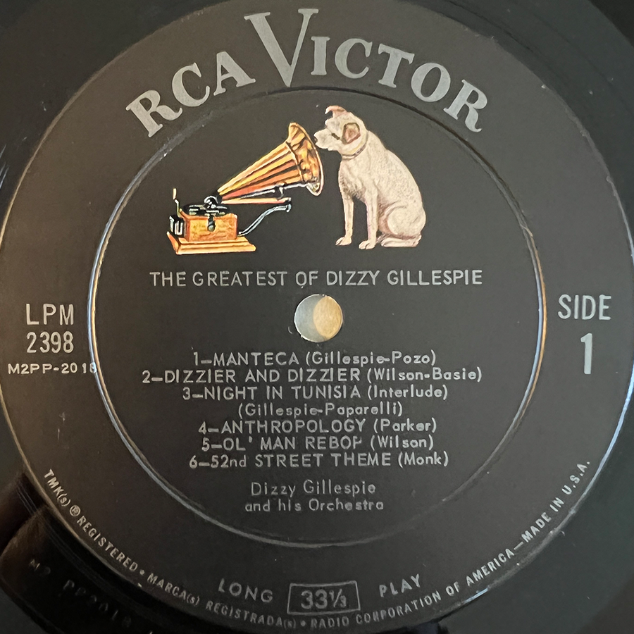 Dizzy Gillespie - The Greatest of Dizzy Gillespie LP (RCA Victor, LPM 2398) VG