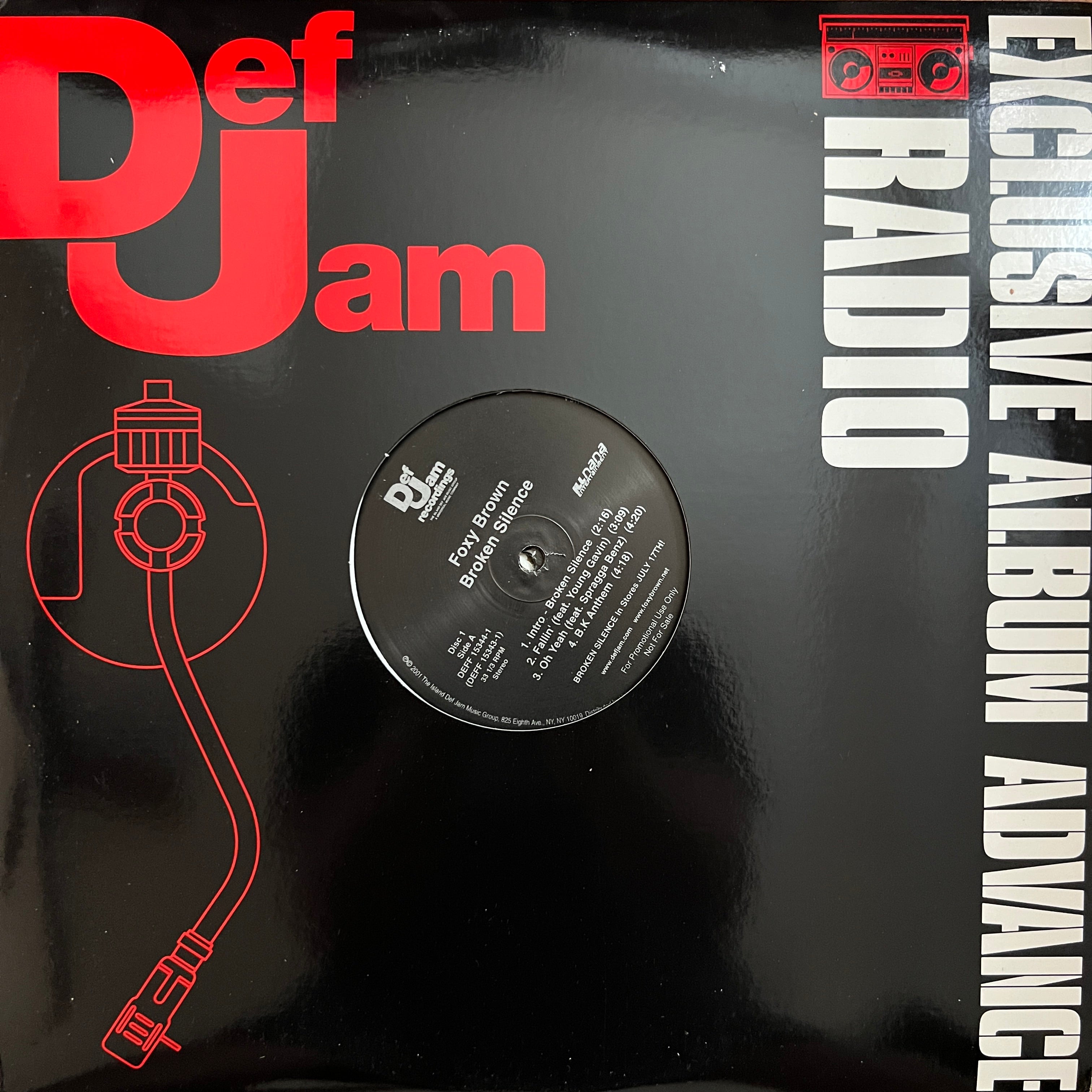 Foxy Brown - Broken Silence 2LP (Exclusive Radio Album Advance) Def Jam, 2001