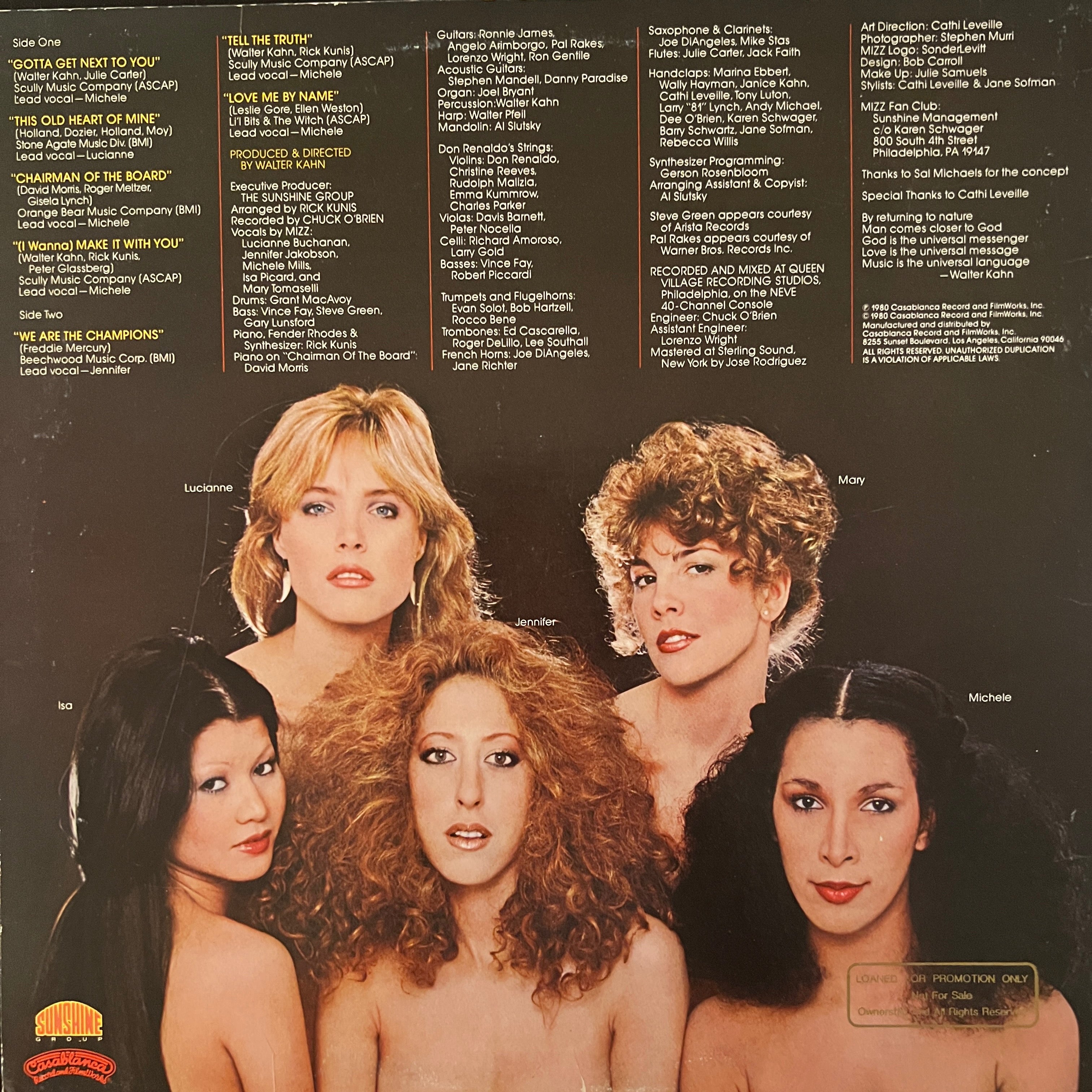 Mizz - Mizz (Vinyl LP) (Casablanca NBLP 7204 DJ) 1980, Promo VG+