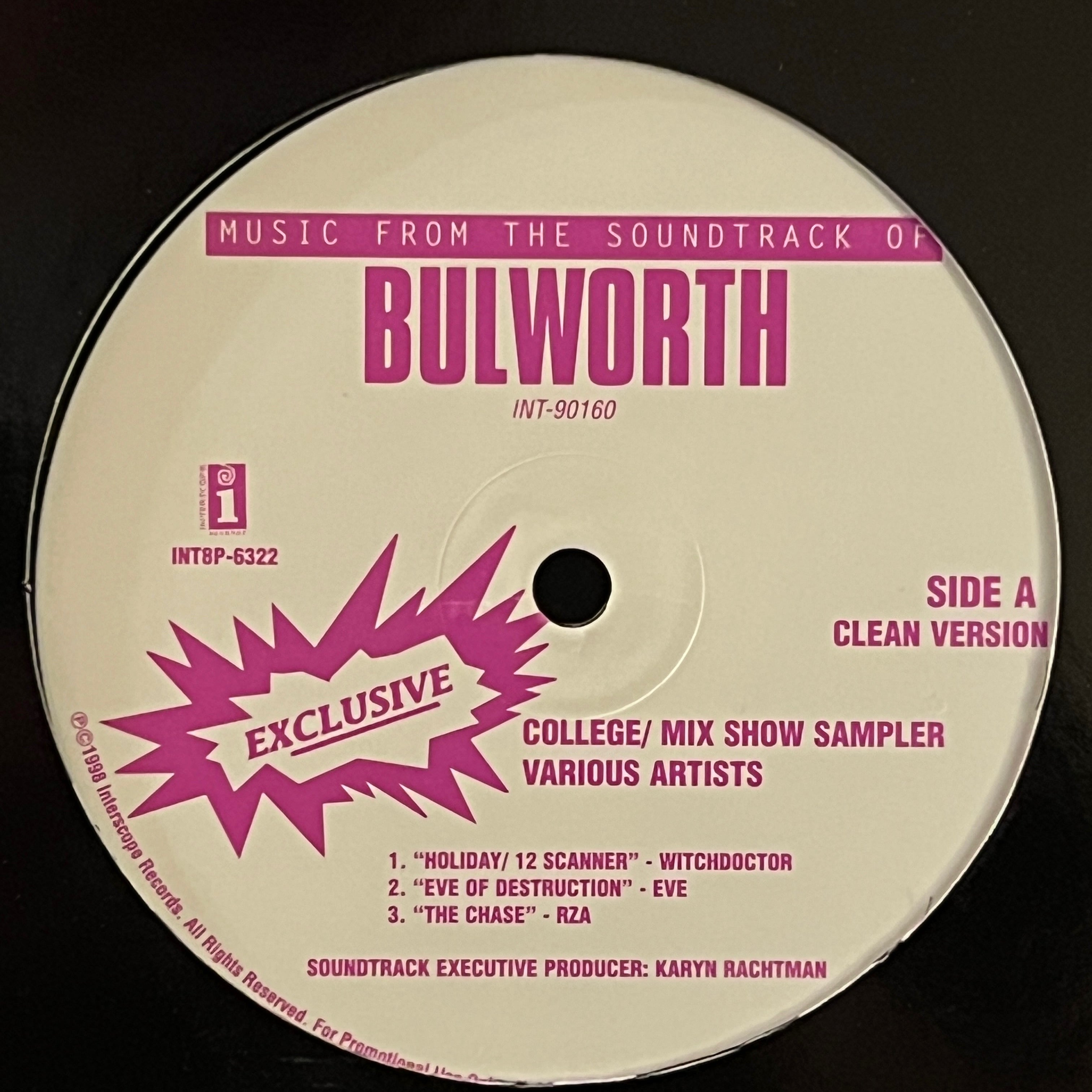 Music From The Soundtrack of Bulworth (College/Mix Show Sampler) (12" Vinyl) VG+